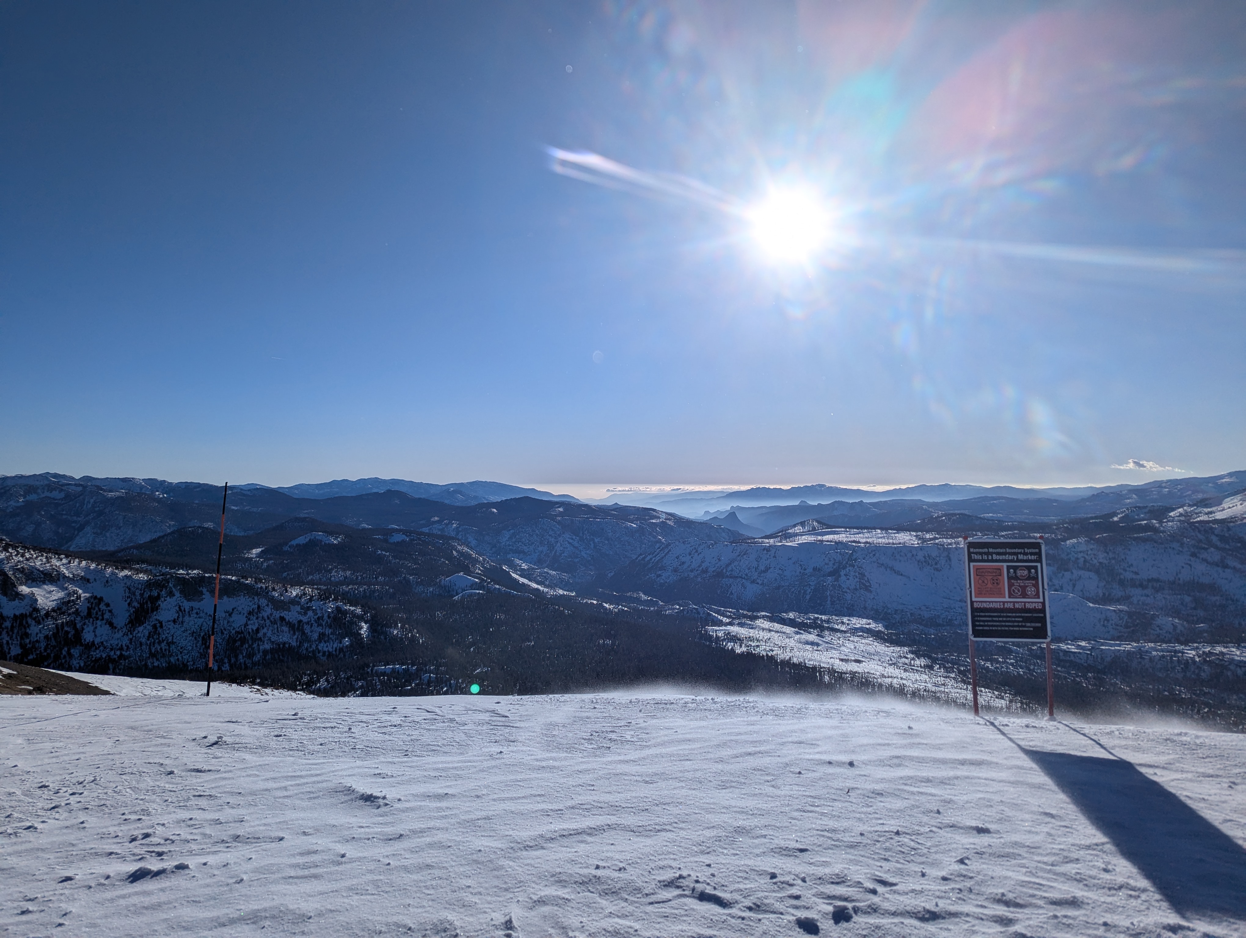 A bad photo from skiing at Mammoth