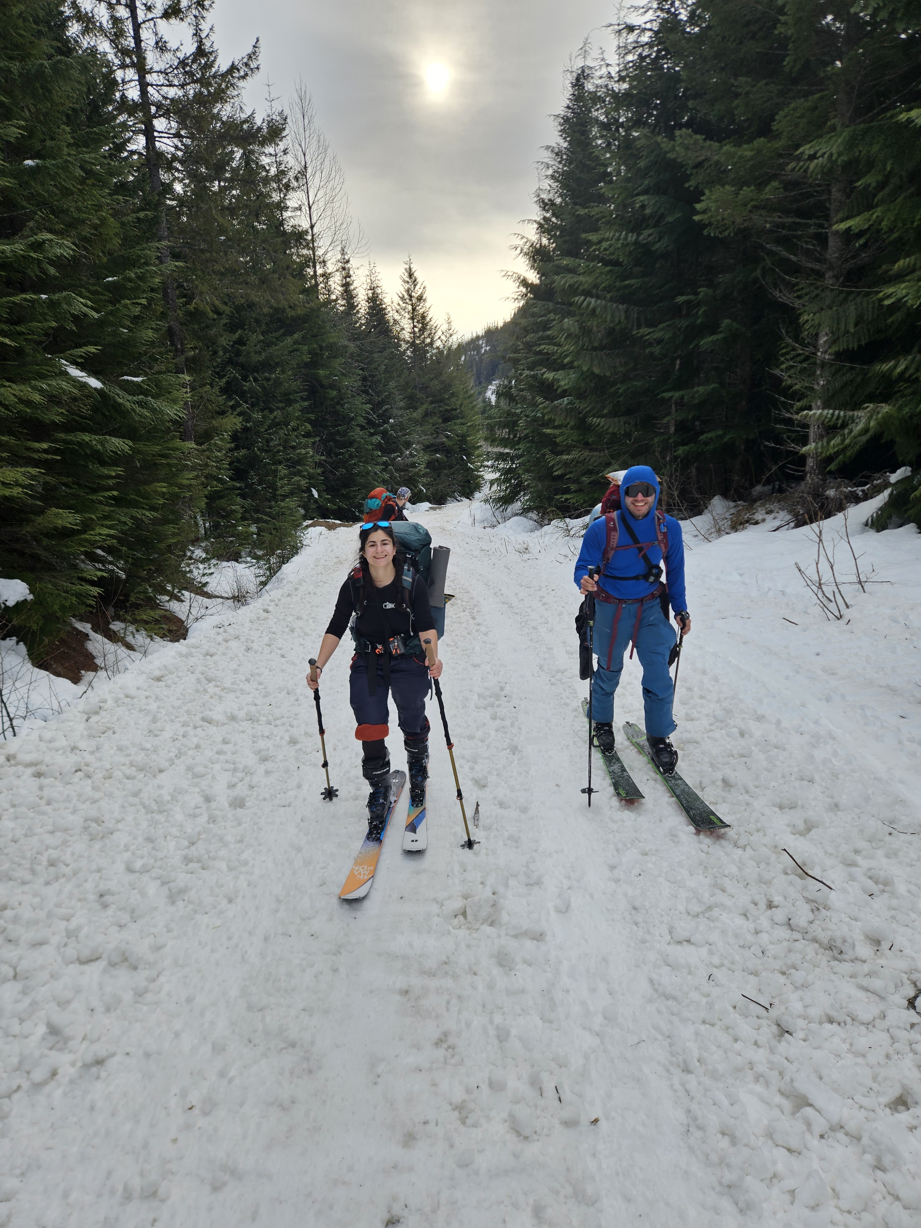 Anna and I making our way up the forest road