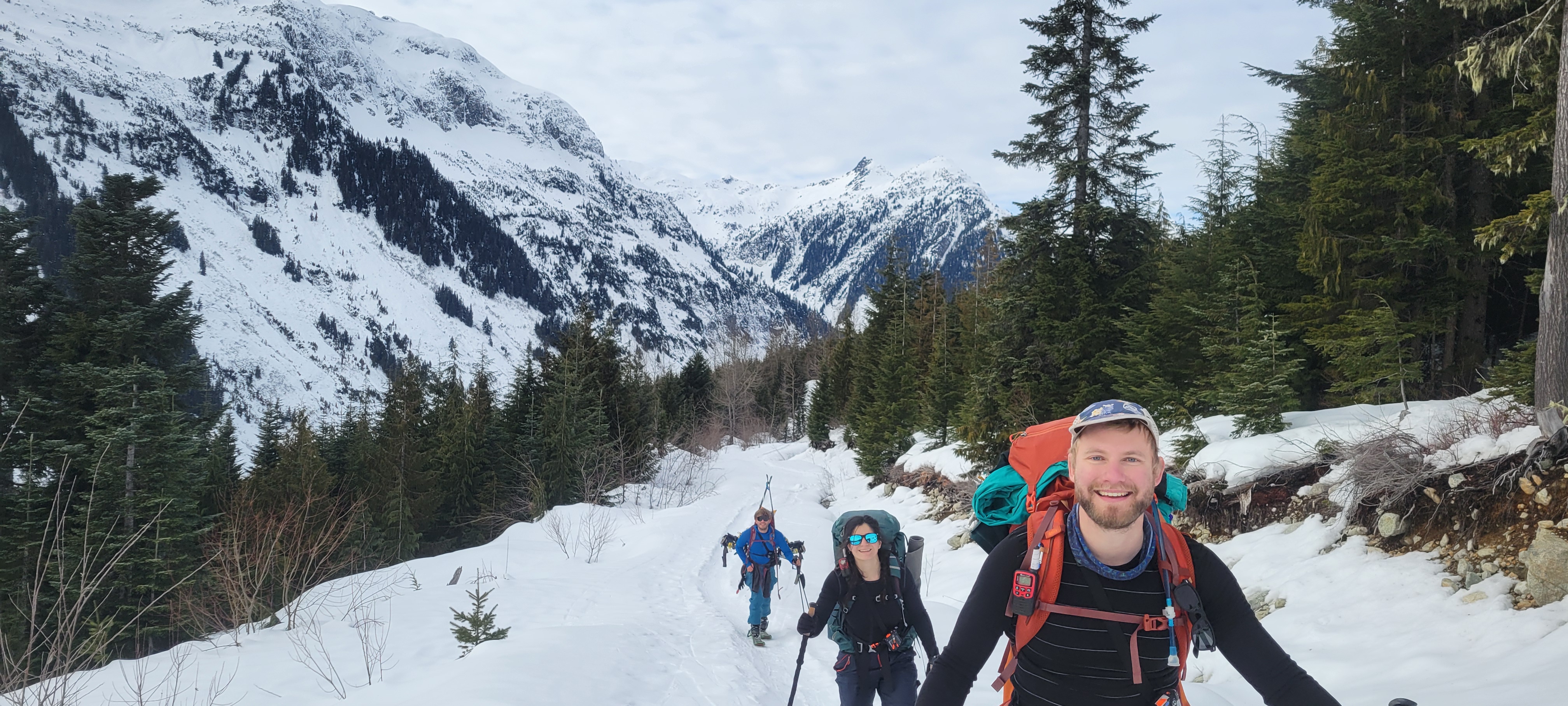 Henk, Anna, and I making our way up the trail