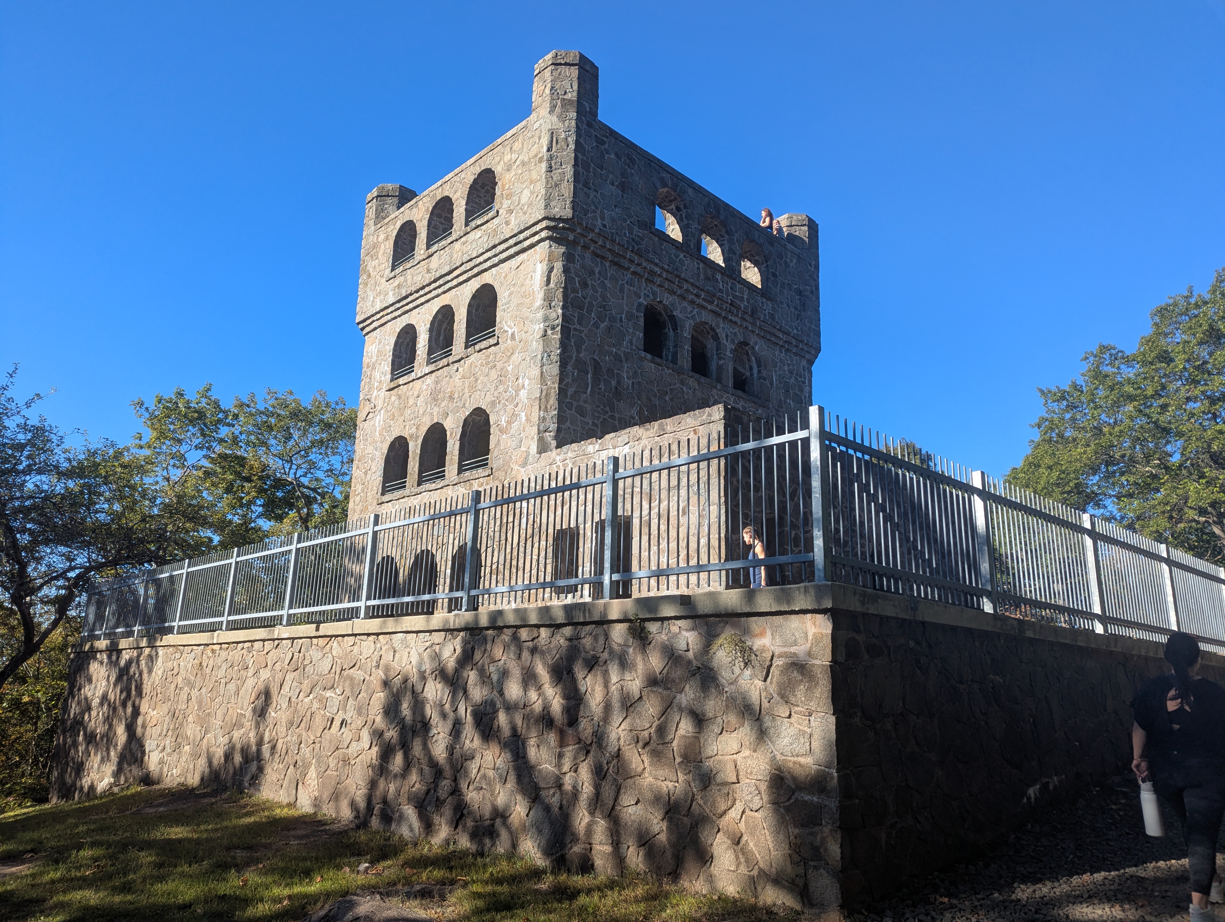 The Sleeping Giant Tower from the Blue Trail