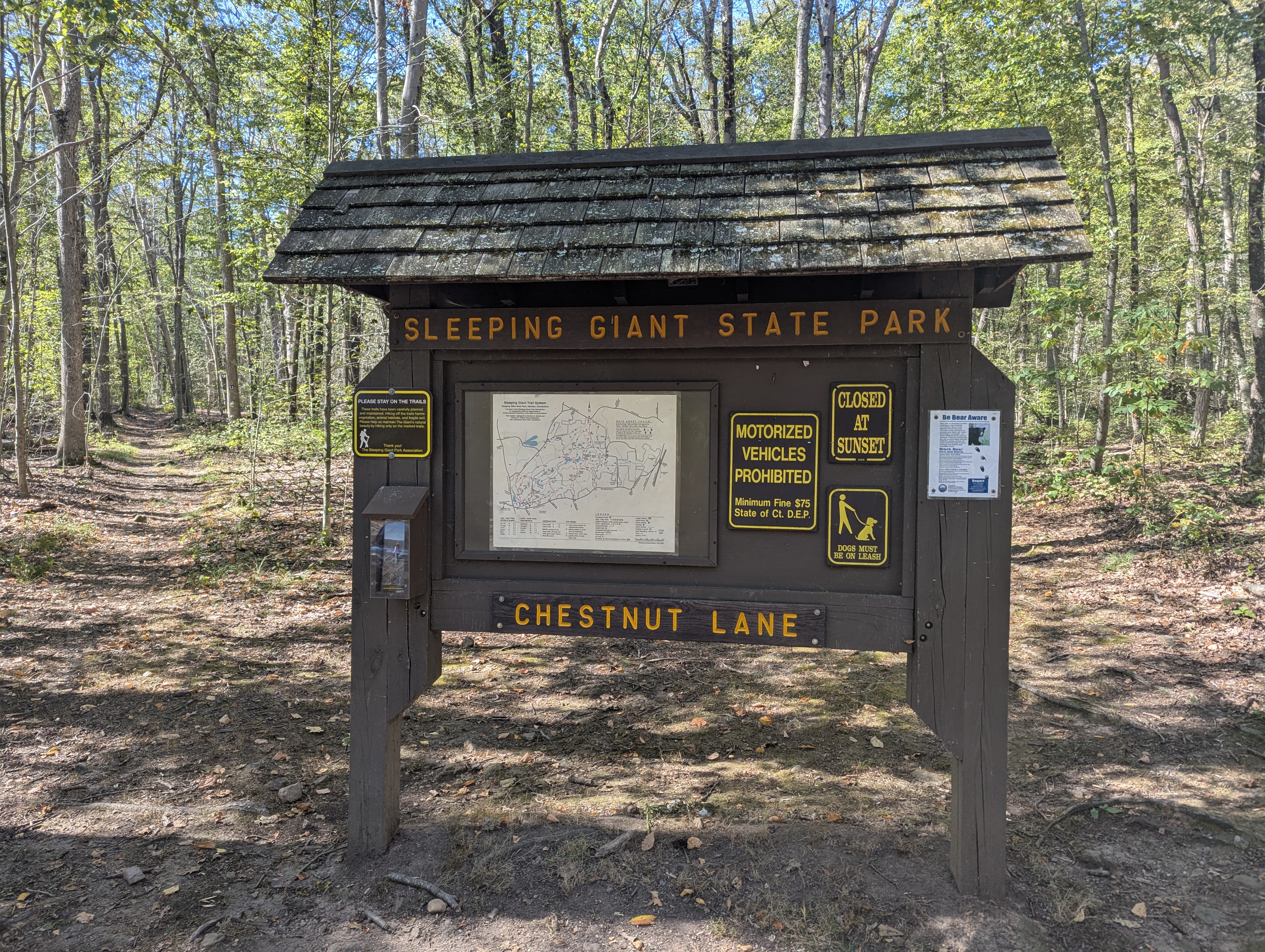 The Chestnut Lane Trail Sign