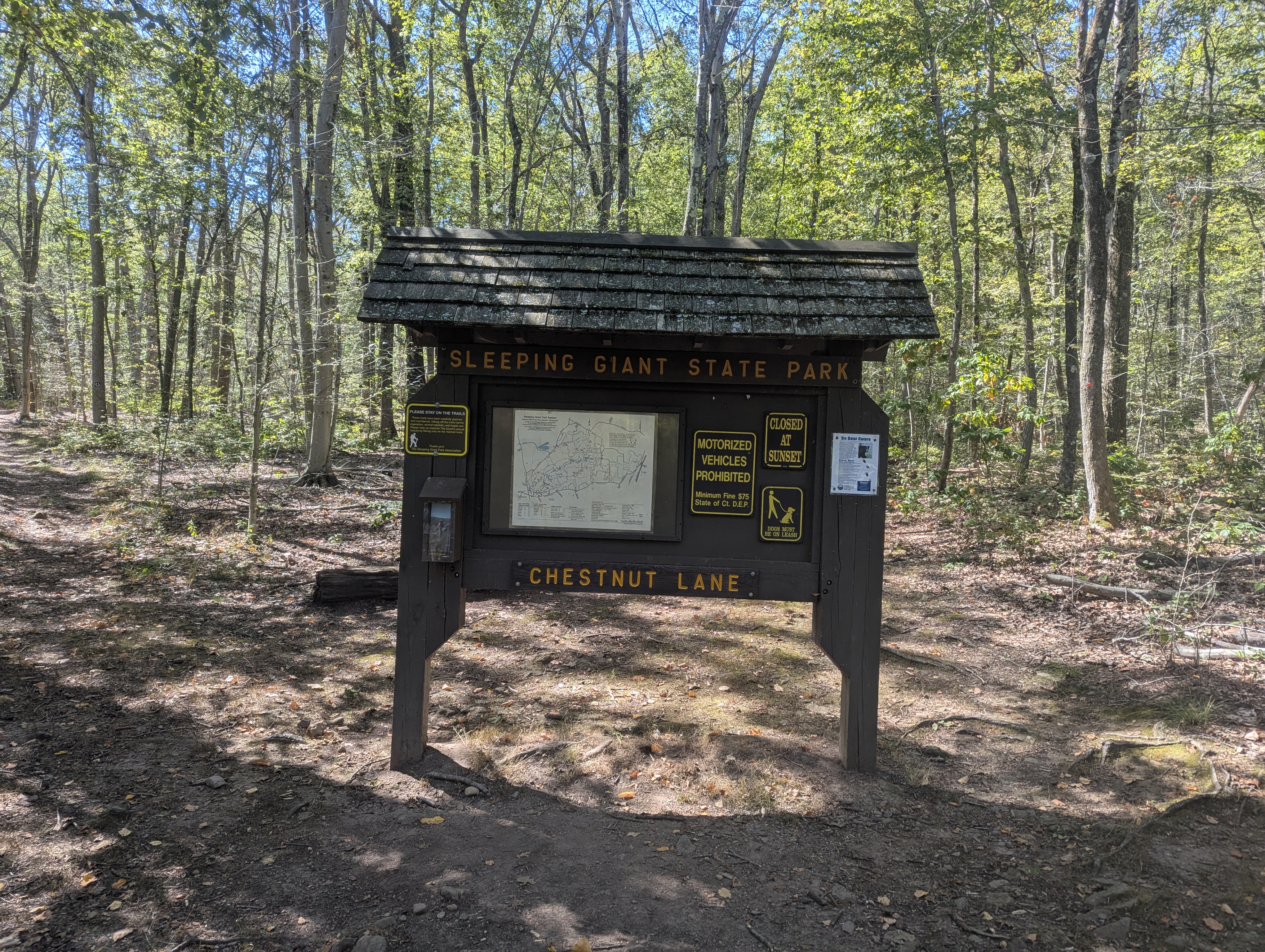 The Chestnut Lane Trail Sign again