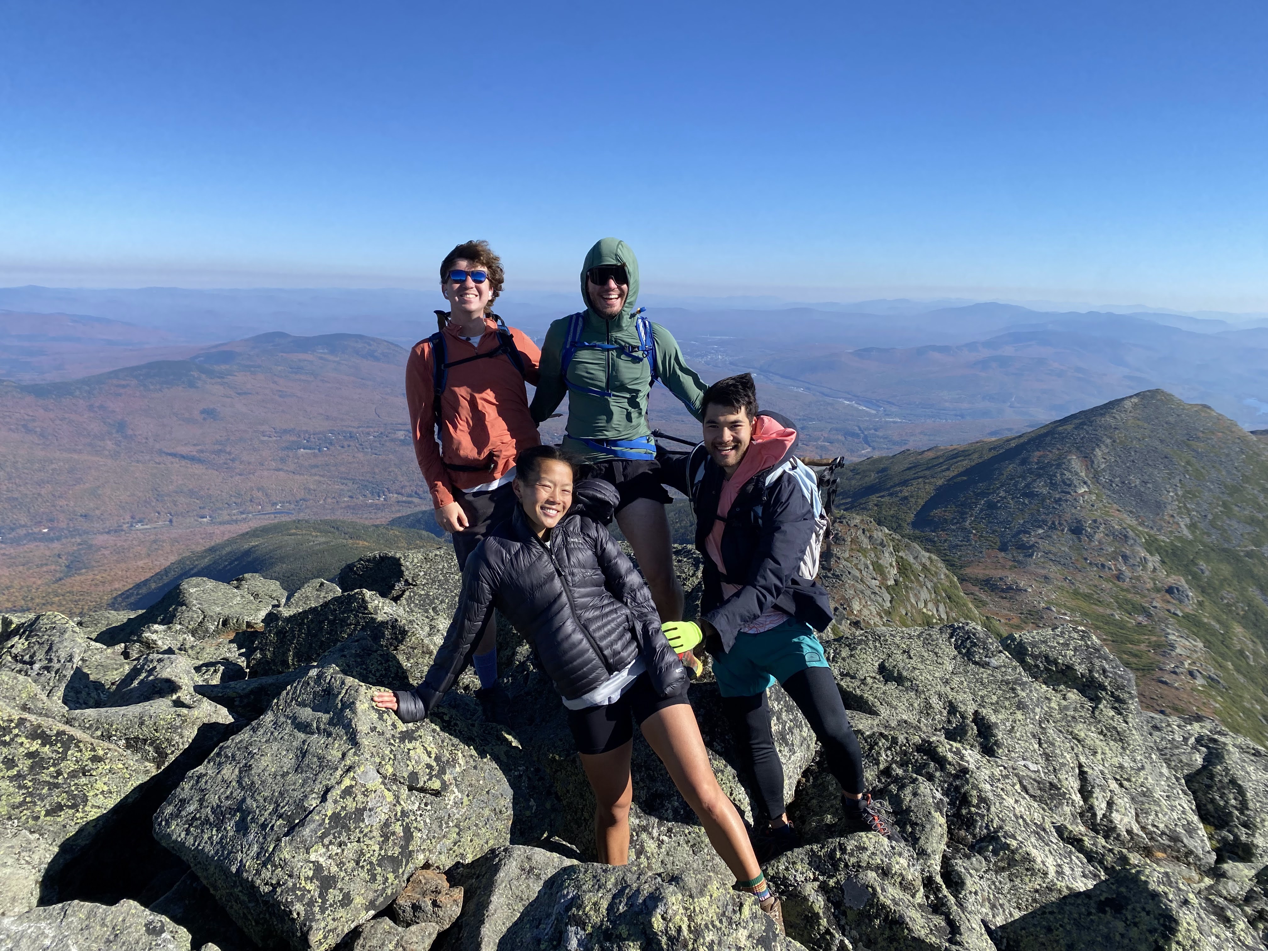 A group photo on top of Mt. Adams