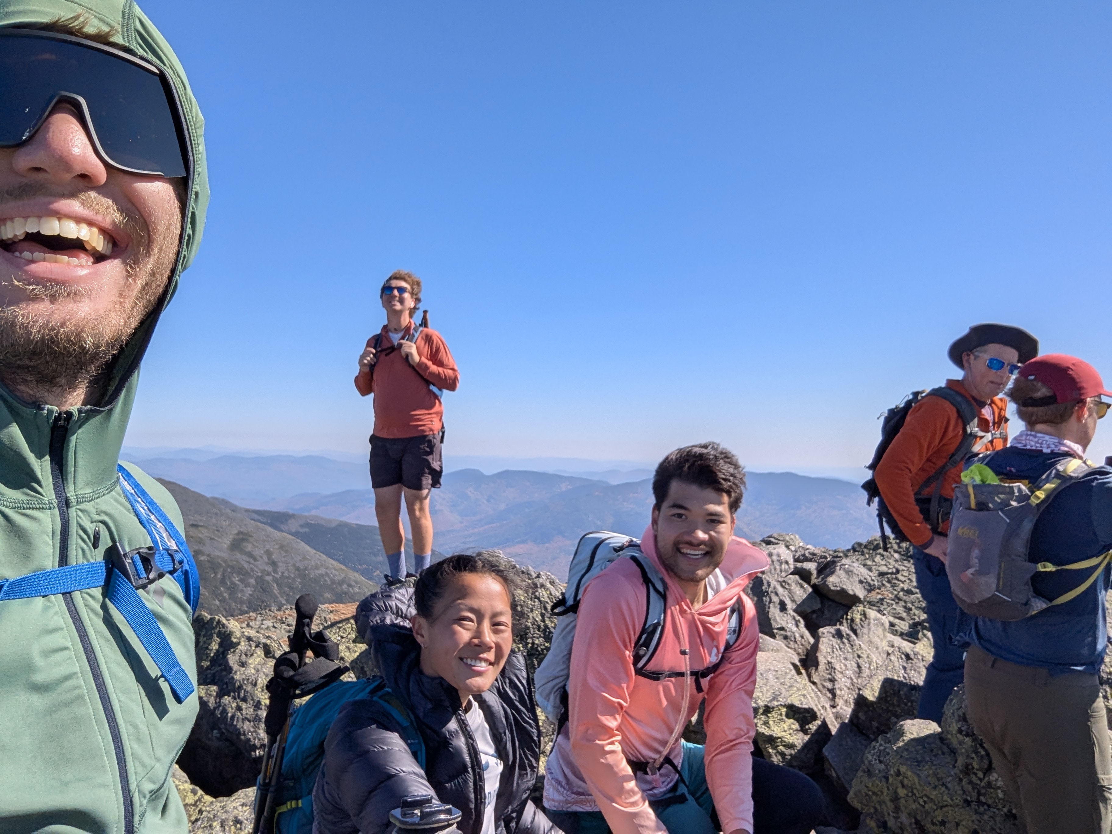 A group selfie, but before we remembered to smile